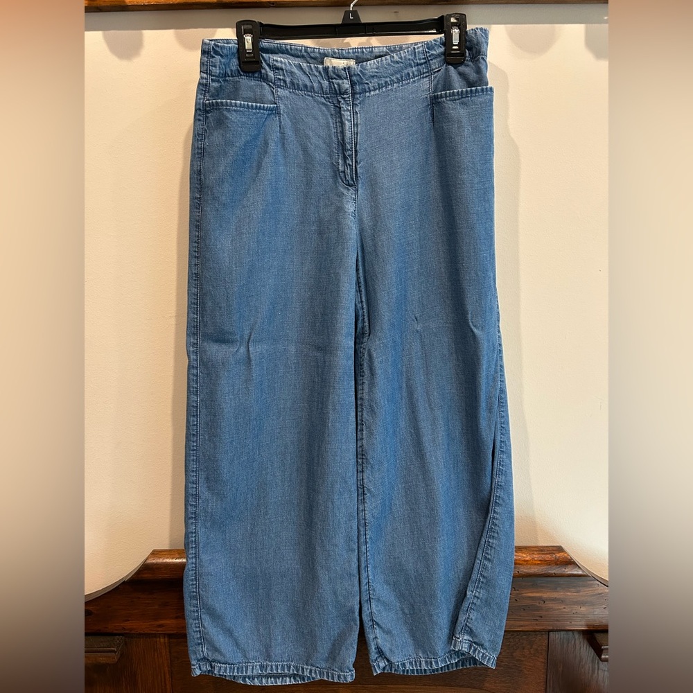 J. Jill Tencel Linen Wide Leg Pants Size 8